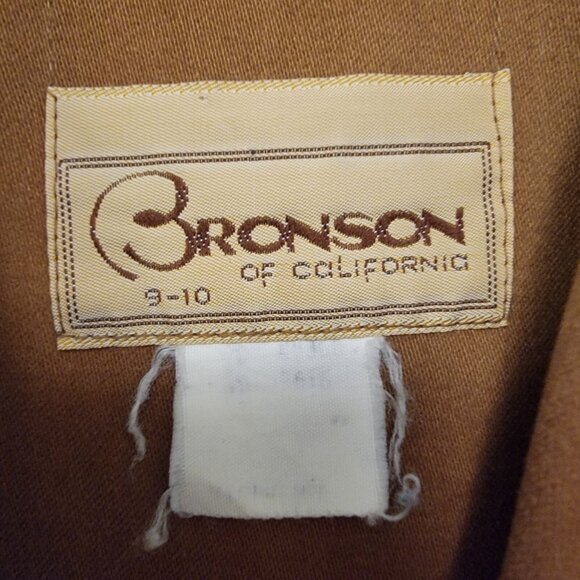 VINTAGE Bronson California Jacket Womens 9/10 Brown Blazer Western Pockets 80s - Picture 2 of 6